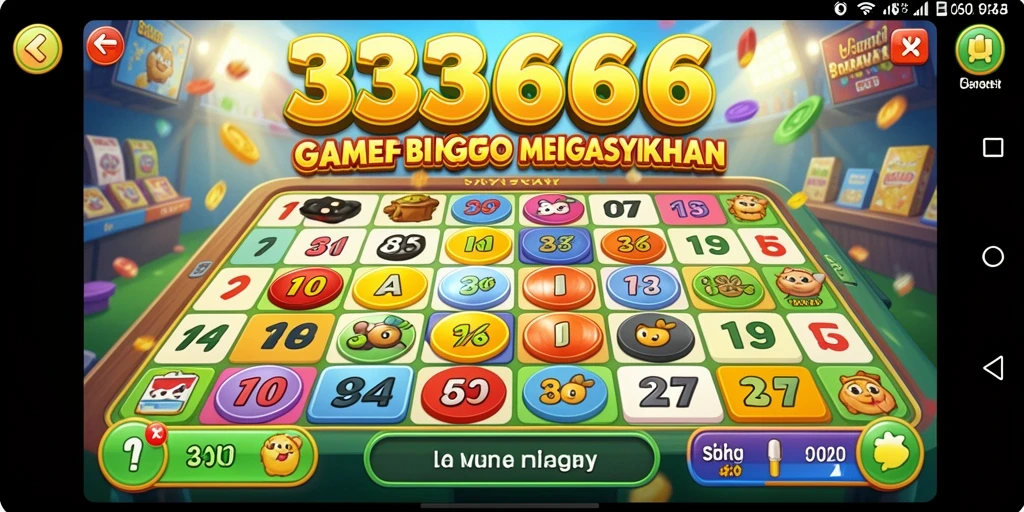 Tampilan permainan Bingo yang mengasyikkan dalam 333666.