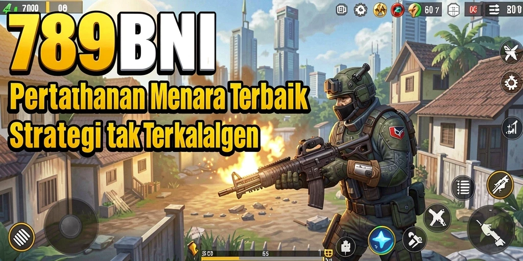 Tampilan gameplay menara dengan strategi pertahanan yang mendalam.