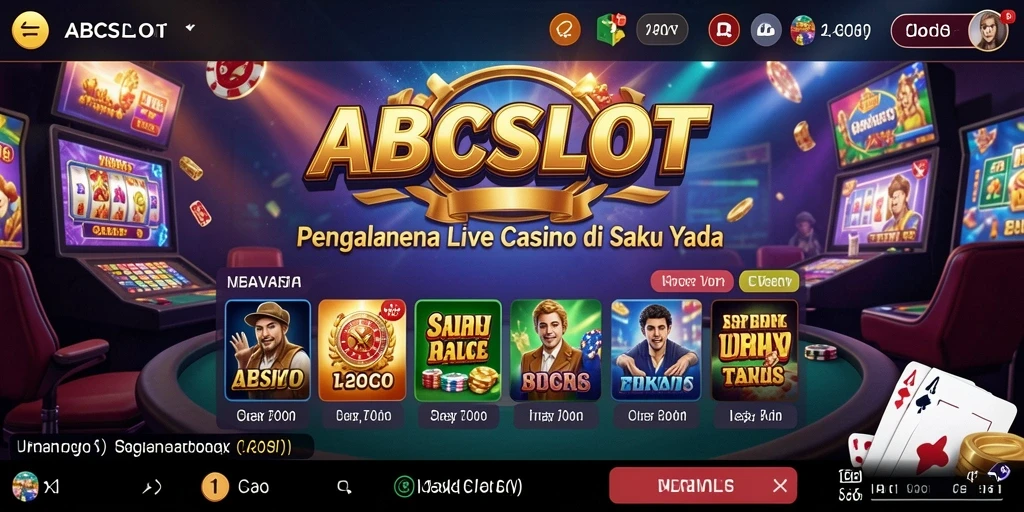 Tampilan gameplay Live Casino di ABCSLOT dengan dealer profesional.