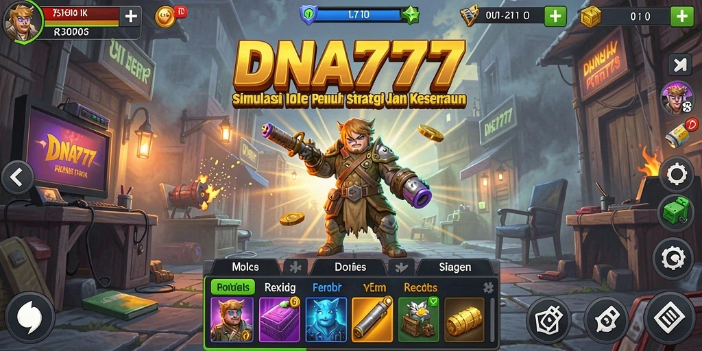 Tampilan gameplay <strong>DNA777</strong> yang menarik dan interaktif dalam mode Idle.