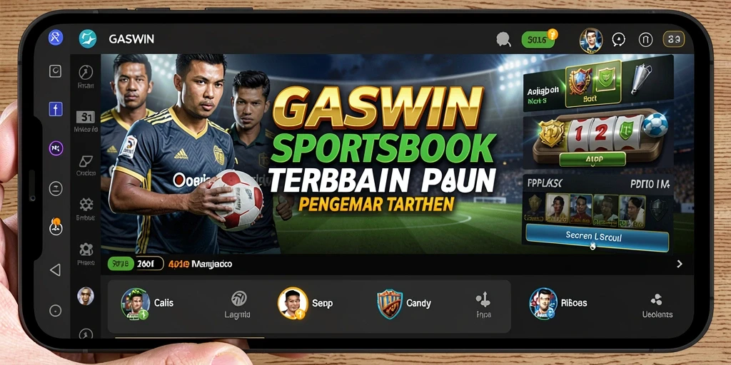 Screenshot utama GASWIN menampilkan taruhan olahraga yang dinamis dan interaktif.