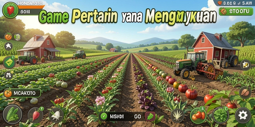Tangkapan layar utama HONDATOTO menampilkan kebun yang indah dengan berbagai tanaman.