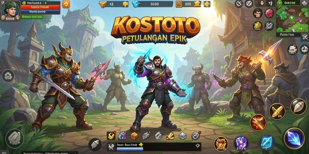Screenshot gameplay KOSTOTO menampilkan petualangan seru dalam dunia RPG.