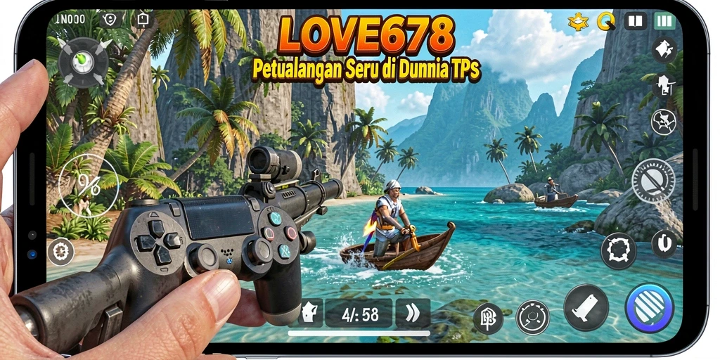 Screenshot utama LOVE678 menampilkan karakter dalam aksi yang mendebarkan.