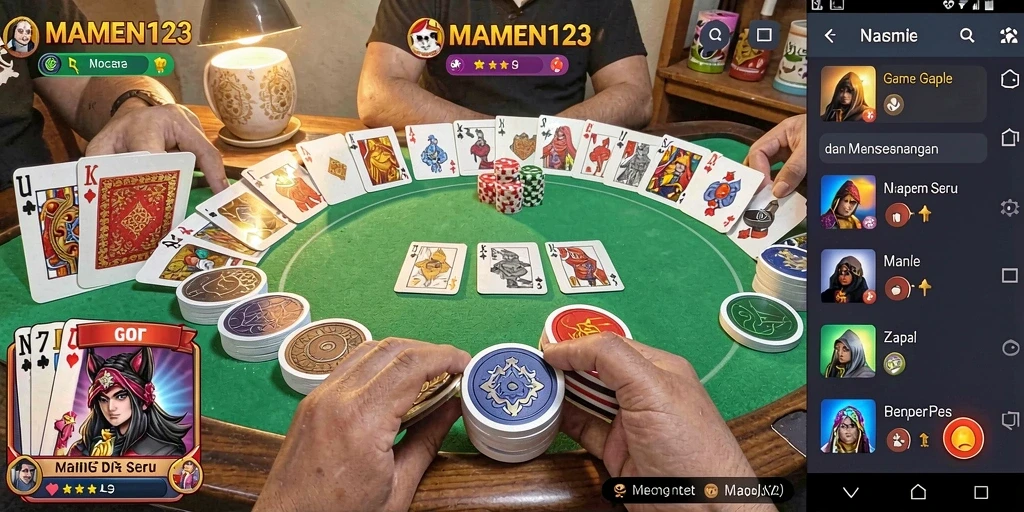 Tampilan gameplay gaple yang menarik di MAMEN123.