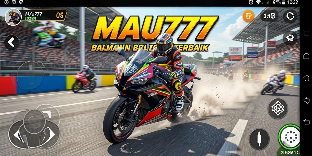 Screenshot gameplay seru dari balap motor di MAU777.