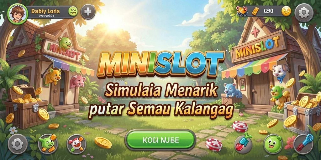 Tampilan gameplay MINISLOT yang menarik dan penuh warna.