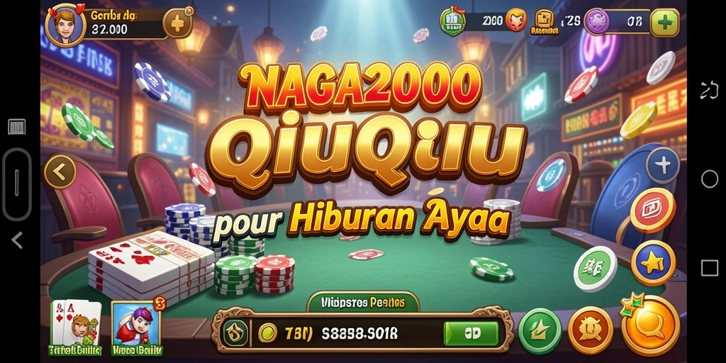 Screenshot NAGA2000 menampilkan aksi seru permainan QiuQiu.