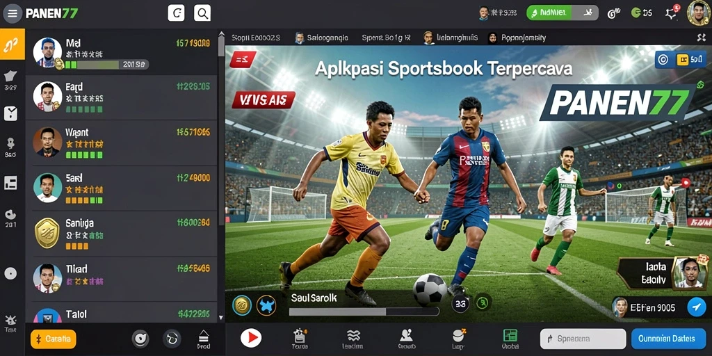 Tampilan menarik dalam aplikasi Sportsbook PANEN77.