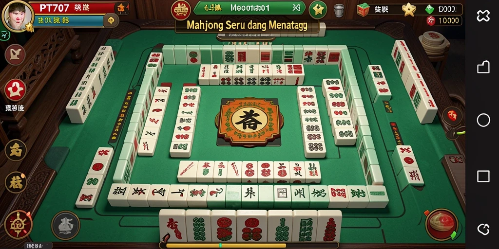 Tampilan gameplay Mahjong yang menarik dan menantang.
