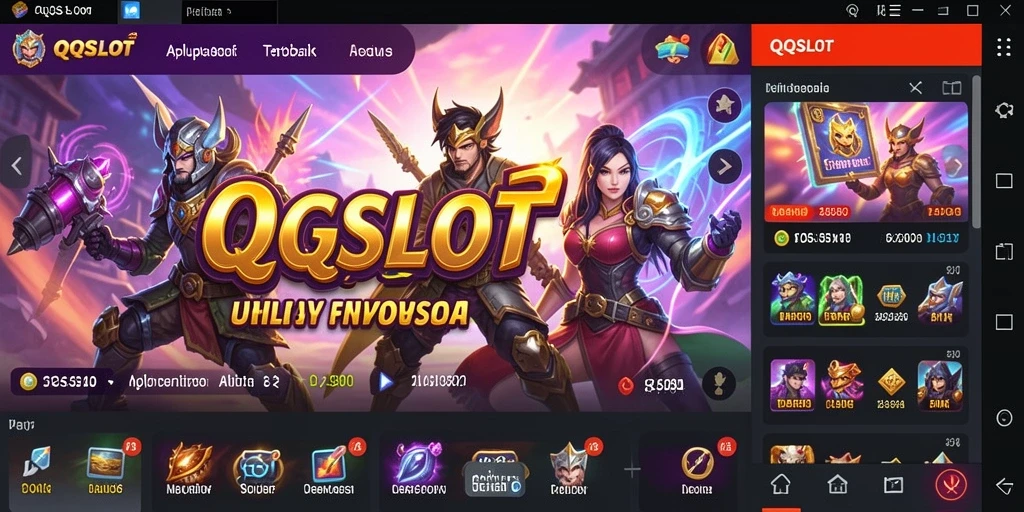 Screenshot QQSLOT menampilkan antarmuka pengguna yang simpel dan fungsional.