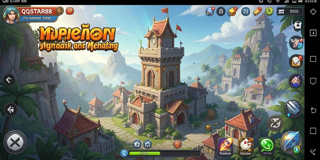 Tampilan gameplay menarik dari QQSTAR88 dengan strategi Tower Defense.