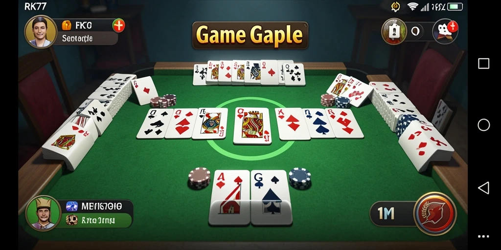 Tampilan menarik dari gameplay Gaple di RK77.
