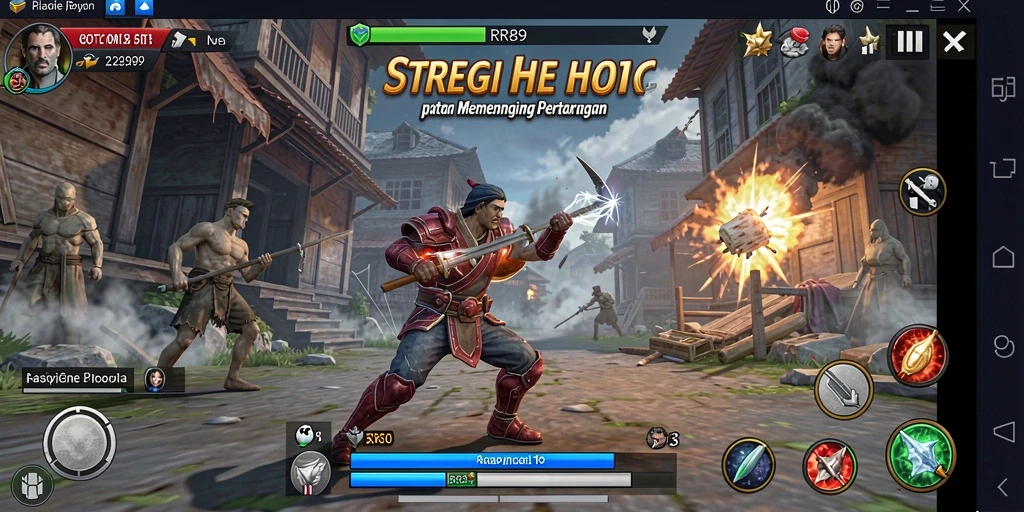Screenshot gameplay RR89 yang menampilkan strategi pertempuran.