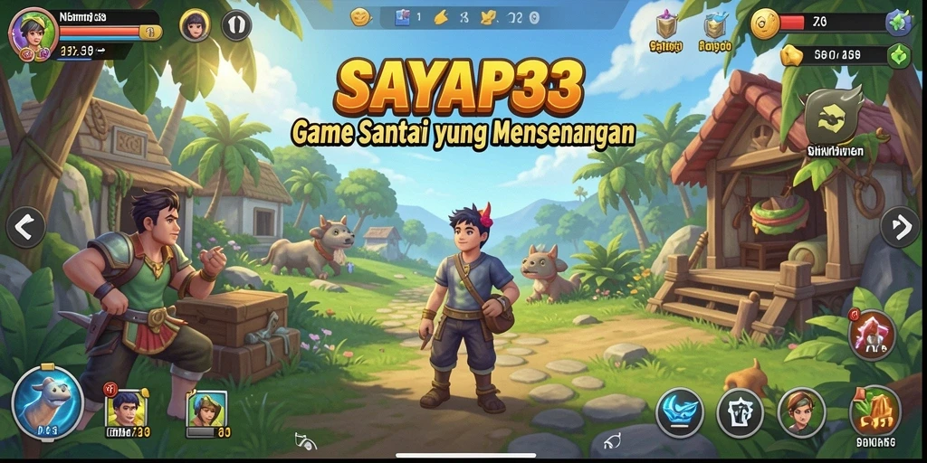 Tampilan gameplay dari SAYAP33 yang menyenangkan dan santai.