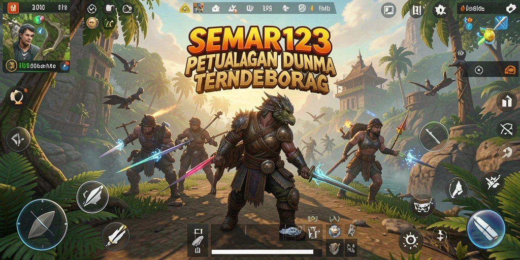Tangkapan layar SEMAR123 menampilkan eksplorasi dunia terbuka yang menakjubkan.