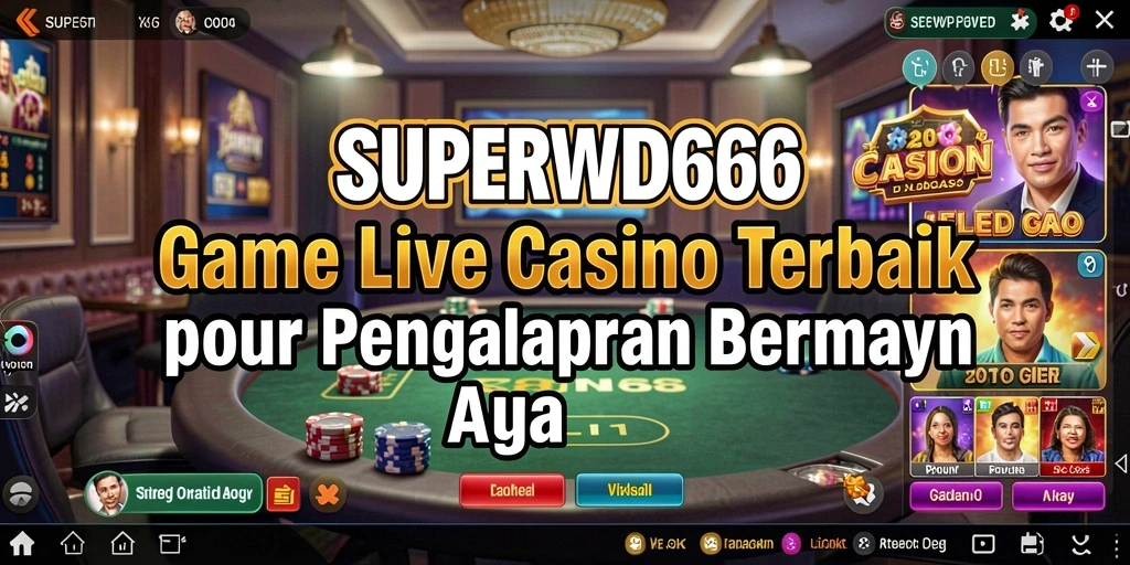 Screenshot gameplay SUPERWD666 menampilkan dealer langsung yang profesional.